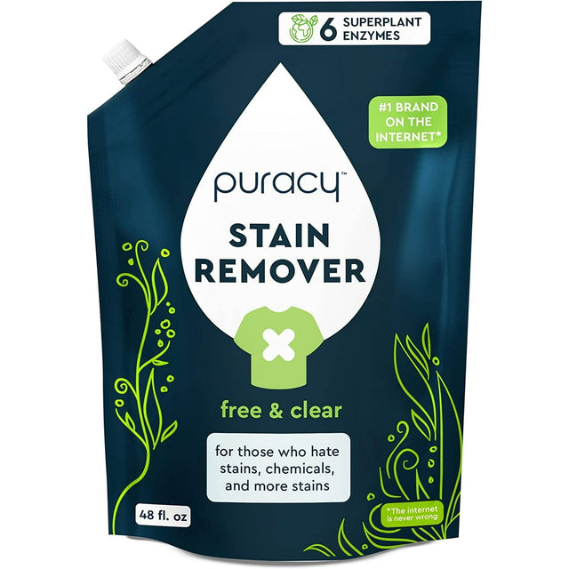 Puracy Laundry Stain Remover Refill, Free & Clear, 48 fl.oz. M5